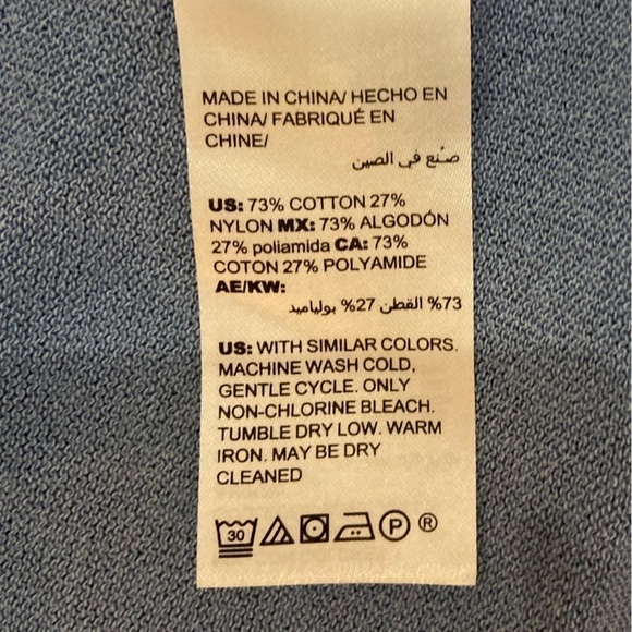 Chicos v neck longline open front lightweight periwinkle blue cardigan large - Picture 9 of 10